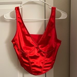 SHEIN RED BUSTIER TOP - Size Small